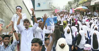 ৭ দফা দাবিতে কুষ্টিয়ায় পলিটেকনিক শিক্ষার্থীদের বিক্ষোভ